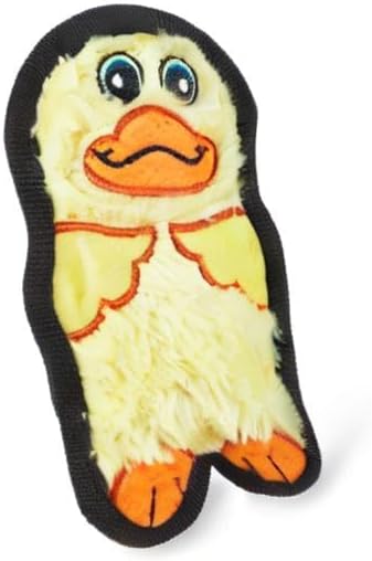 Outward Hound Durablez Minis – Squeaky Plush Dog Toy, No Stuffing for Less Mess, Interactive & Tough, Jumbo Squeaker, Puppies & Small Dogs, Duck, 6"