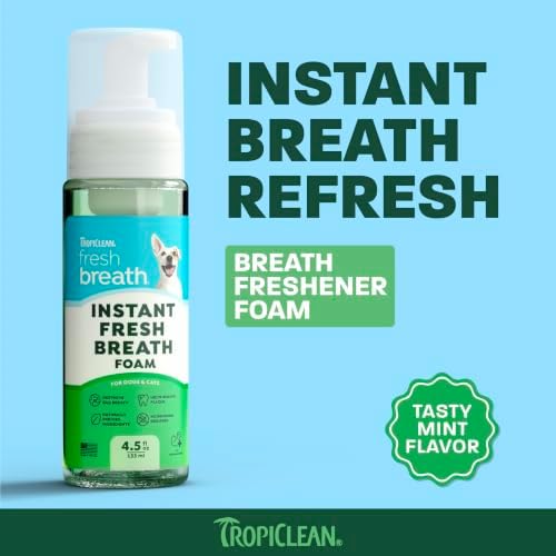 TropiClean Fresh Breath Dental Foam Spray for Dogs & Cats | Quick Breath Freshener and Teeth Cleaning Solution | Made in The USA | 4.5oz. - Image 2