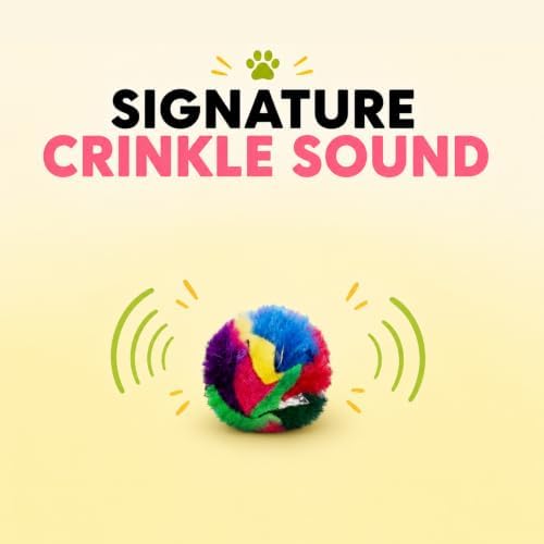 Mini Crinkle Ball Cat Toy (12 Pack) - Image 2