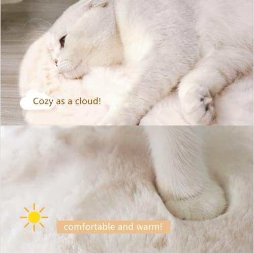 SHENGOCASE 2-Pack 16" x 23.6" Faux Rabbit Fur Cat Dog Bed Cushion, Soft and Non-Shedding - Image 2