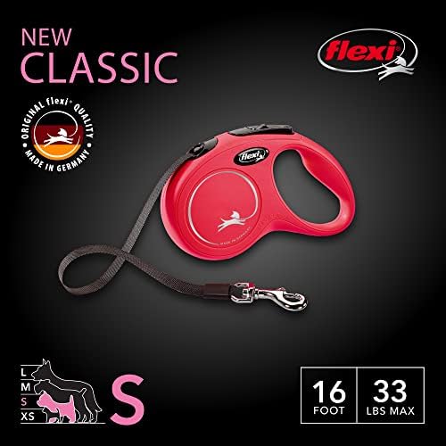 FLEXI® Classic Tape Retractable Dog Leash, Small, 16 ft - Red - Image 2