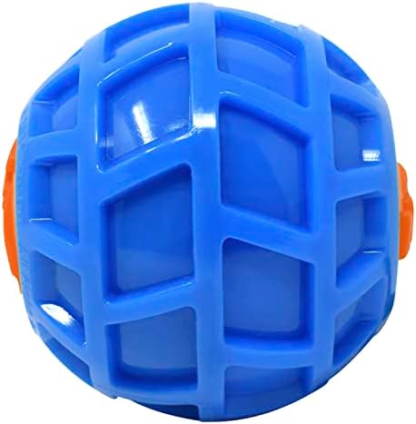 3in TPR EXO Squeak Ball - Blue/Orange - Image 5