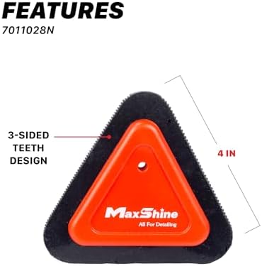 Maxshine Universal Mini Pet Hair Remover Tool – 3-Sided Teeth Brush for Car Interior, Carpets, Dogs & Cats – Easy-to-Clean Hair Removal Tool – Premium Car Detailing Accessory - Image 2