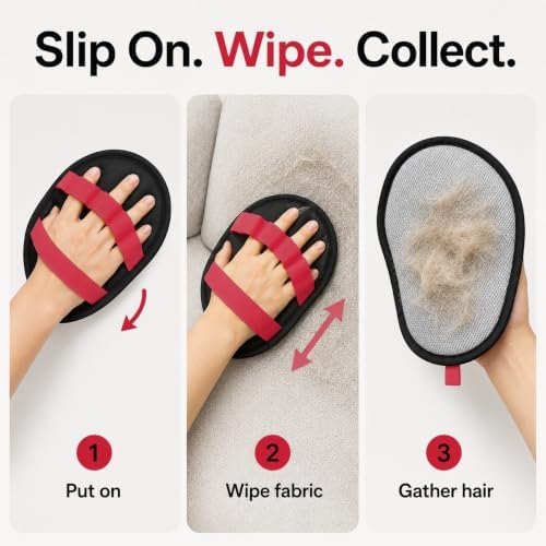 Pet Hair Removal Glove, Reusable Pet Hair Remover for Laundry, Dogs & Cats - Image 2