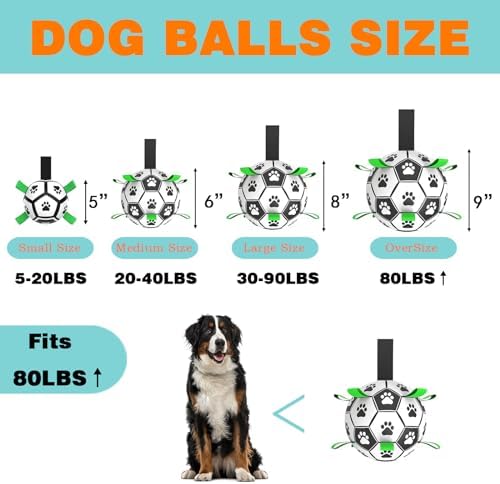 Ropes Soccer Balls Toy - Interactive Dog Toys for Tug of War, Puppy Birthday Gifts, Water Toy, Durable Balls World Cup for Large Dogs (9 Inch) - Image 2