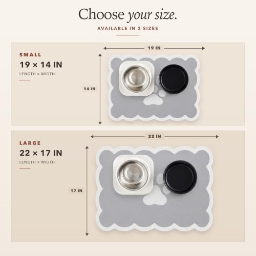 Scalloped Dog Feeding Mat, Grey, 14" X 19” - Image 7