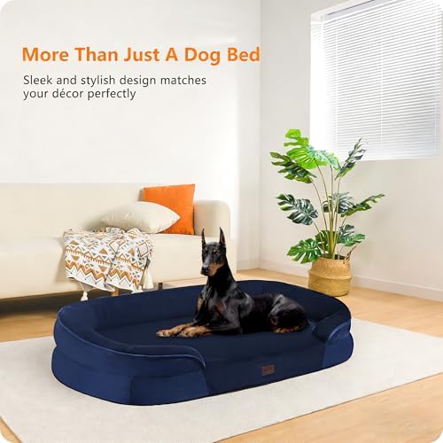 Dwanton Orthopedic Waterproof XX-Large Dog Bed Sofa, Gel Memory Foam, 48" - Image 2
