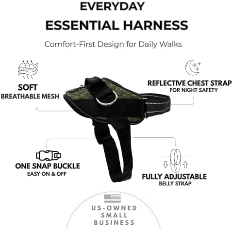 ShawnCo Essential Dog Harness, No-Pull Pet Vest (Military Camo,XS) - Image 2