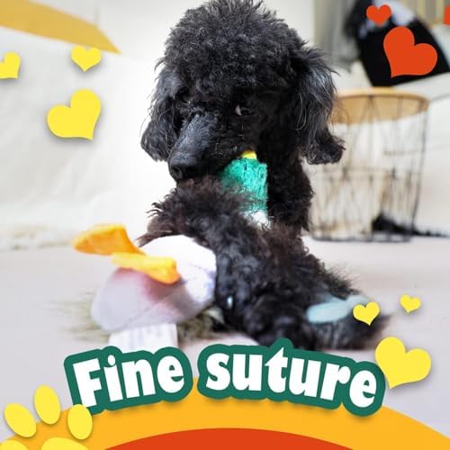 ALL FOR PAWS Duck Squeaky Doy Toy, Duck Dog Toy for Medium Large Breed, Puppy Fetch Toy with Squeaker, Plush Chew Dog Toy, 18 x 9.1 x 3.9 inches, Classic - Mallard L - Image 7