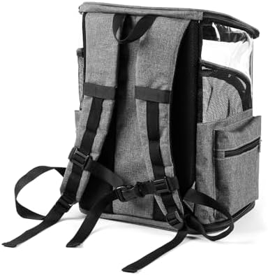 Cat Carriers Dog Carrier Pet for Small Medium Cats Dogs Puppies up to 25 Lbs, TSA Airline Approved Soft Sided, Collapsible Travel Puppy - Black Grey (M: 13" LX11.4 WX17.3 H, Black) - Image 2