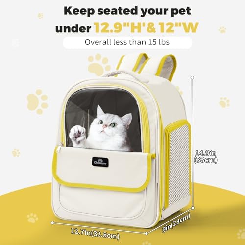 Cat Carrier Backpack Breathable Mesh Window for Small Cat Dog Under 13 lbs - Image 2