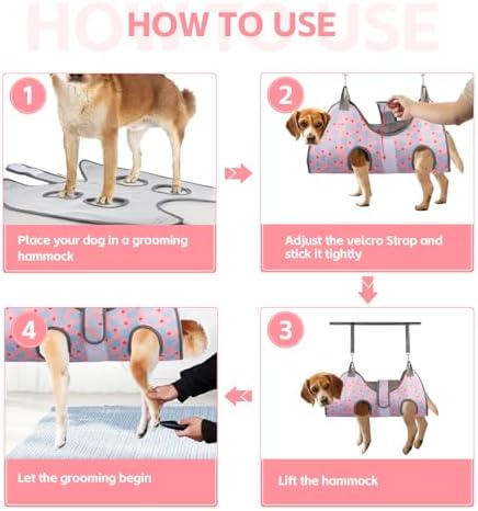 Pet Grooming Hammock for Cats & XS Small Dogs with Nail Clippers/Nail Trimmers, Dog Grooming Harness for Nail Trimming, Pet Grooming Sling Helper for Cutting Nails with Nail Clippers, Nail File - Image 7