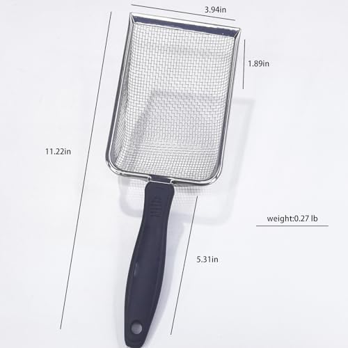 Cat Litter Scoop with Stainless Steel Mesh, 2.8mm Hole - Image 2