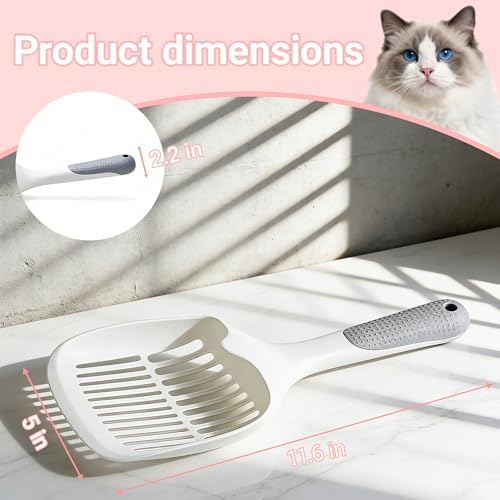 Cat Litter Scoop,Long Handle,Deep Shovel with Comfort Handle for Clumping,Pellets Litter Box - Image 2