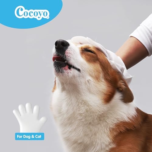 COCOYO Disposable Grooming Glove Wipes for Dogs & Cats I Fur Deodorizing I Fresh Moutain Pine Scent I Rinse Free & Bathing Gloves Wipes (30 Individually-Packed Glove Wet Wipes) (30 Individual Pack) - Image 2