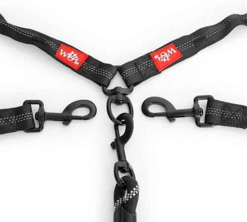 Double Dog Leash, 360° Swivel, No Tangle, Two Dogs, Split Leash, Reflective and Shock-Absorbing Bungee, Padded Handle, Heavy-Duty Rope, Dogs Between 20-175 lbs - Image 7