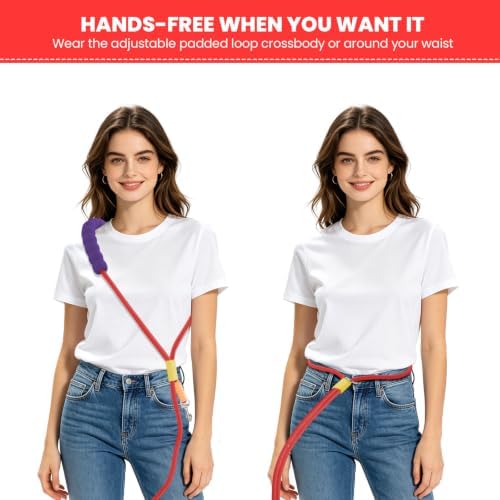 Double Dog Leash, Hands Free Dog Leash Set w/Sponge Handle, Adjustable 4.9-9.8ft for Walking Jogging Running Training, Multifunctional Handheld Crossbody Waist for Small Medium Dogs - Image 7