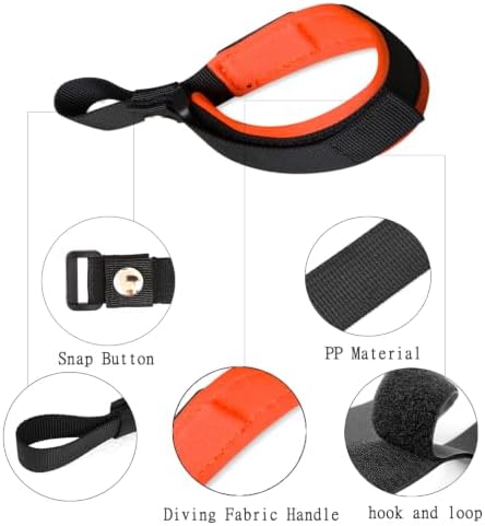 Dog Leash Wrist Strap for Retractable Dog Leash, Hands Free Adjustable Wrist Safety Strap, Orange - Image 2