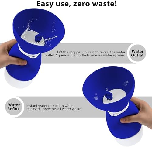 Portable Pet Water Bottle, Travel Water Food Container Blue - Image 2