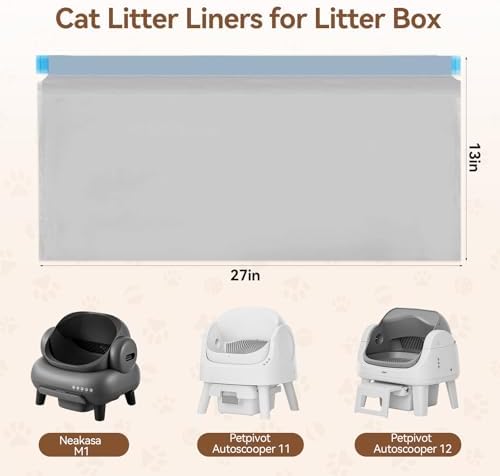 Cat Litter Bags 27"x13" for NeakM1 & Petpiv 11/12, Thick with Drawstring - Image 2