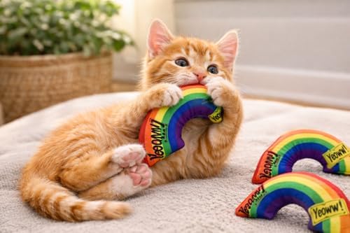 Yeowww! 100% Organic Catnip Rainbow Toy, 3 Pack - Image 3
