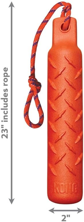 KONG Training Dummy Rope Bumper Dog Toy - Durable Floating Retriever for Fetch & Training - 2 Pack (Orange, Large)
