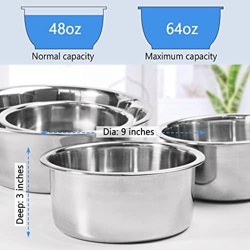 Raised Large Dog Bowls Wall Mount Pet Bowl, Collapsible Elevated Pet Bowl for Dog Cat Chicken Coop - 8 Cups / 2 Quart - Image 2