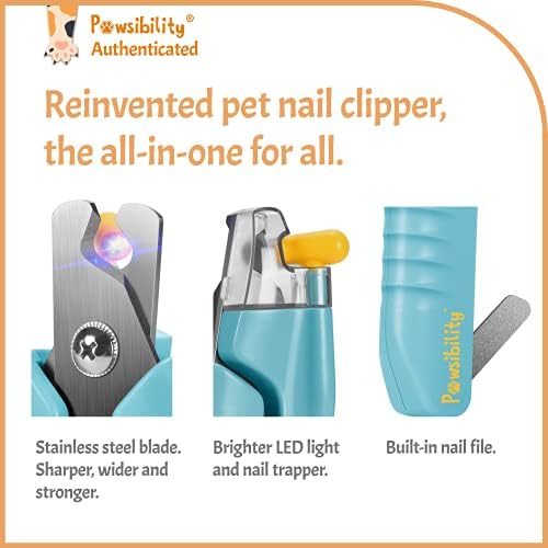 Pawsibility - Reinvented Pet Nail Clippers for Your Pal - USB Rechargeable LED Light for Bloodline | Razor Sharp and Durable Blade | Vets Recommended Trimming Tool for Dogs and Cats - Image 2
