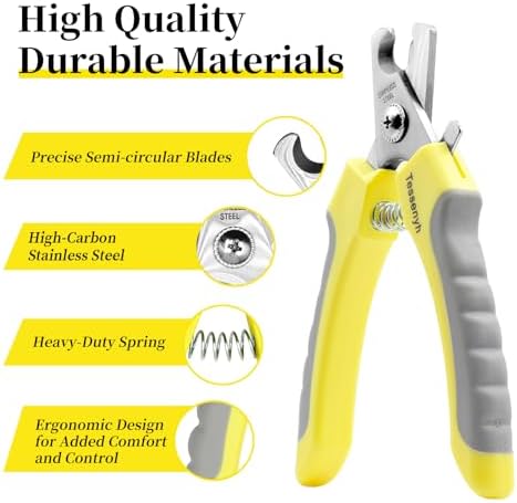 Professional Dog Nail Trimmers, Dog Nail Clippers for Large & Medium Dogs, Cats, and Pets, with Safety Lock and Protective Guard, 6.5 Inches - Image 2