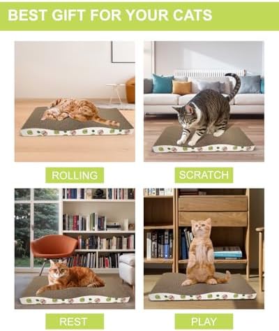 TIMHAKA 4 Pack Cat Scratching Board, Double-Sided Usability, with Catnip - Image 7