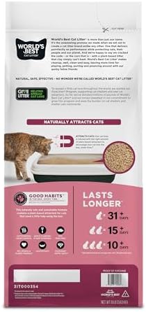 World's Best Cat Litter, Good Habits Cat Attract Litter, Unscented, 8 lb - Image 2