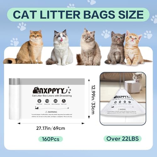 160 Count Cat Litter Box Liners for Litter Box Robot 4/5 - Image 2