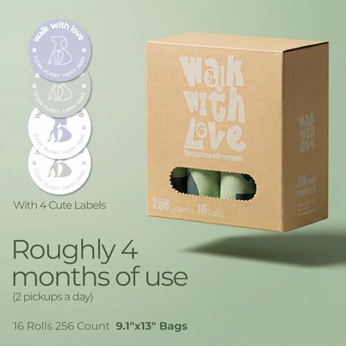 Dog Poop Bags, Leak Proof and Landfill Friendly Waste Bags,256 Bags - Image 2