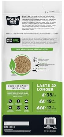World's Best Cat Litter, Comfort Care, Unscented, Odor Control, 8 lb Bag - Image 2