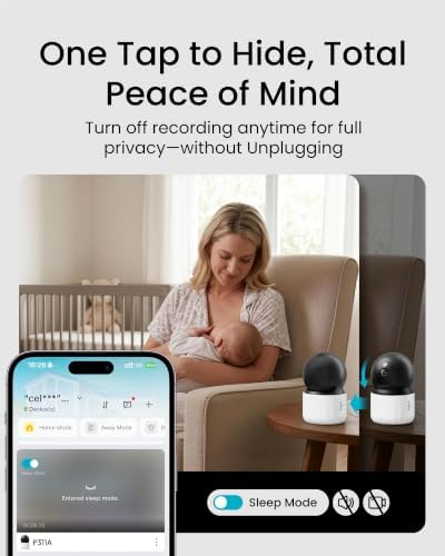 youkey 2K Indoor Secuirty Camera, 360° View Baby Monitor, Pet/Dog Camera - Image 7