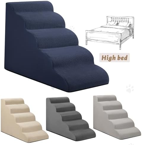 Aodisman Dog Stairs for High Bed,5-Step Pet Ramp for Small Dogs and Cats - Image 7