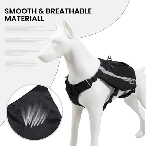 EXCELLENT ELITE SPANKER Reflective Dog Backpack with Handle for Hiking - Image 2