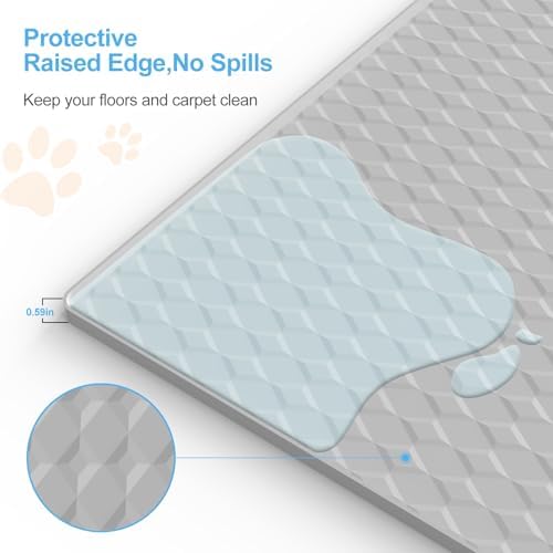 Pee Pad Holder for Dogs,Silicone Dog Puppy Pad Holder, 34 x 28 No Spill Raised Lip High Edge,Portable, Leak-Proof Mat Holder for Dog Training Pads,Square Potty Trays for Home Floor Protection - Image 2