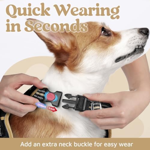 rabbitgoo Dog Harness Medium Sized, No Pull 3 Buckles Easy On & Off - Image 2