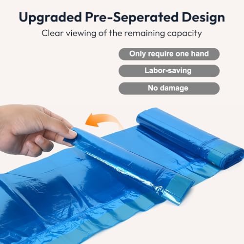 51 Pack XXL Refill Bags, Compatible with Neakasa PooGuard & GKJ Cat Litter Bin, Pre-Separated Litter Bags, Heavy Duty, Leakproof, Thick Drawstring Trash Bags, 14.5" x 24" - Image 2