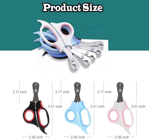 Pet Nail Clippers for Small Animals, Stainless Steel Cat Nail Trimmers with Non-Slip Handle, Safe & Sharp Claw Cutter for Puppies, Cats, Rabbits and Ferrets - Image 2
