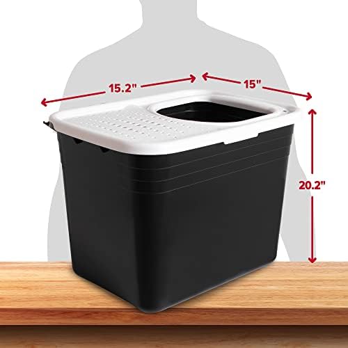 Arm & Hammer Premium Top Entry Litter Box with Filter to Clean Paws and Microban, Made in USA - Image 2