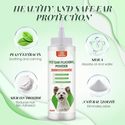 Dog Ear Powder for Hair Removal, 2 Pack of 30 g, Pet Grooming Aid - Image 2