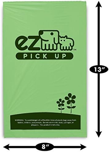 1000 Pet Waste Disposal Dog Poop Bags, EZ Pickup Bags Green (Single roll, not on Small Rolls) - Image 2