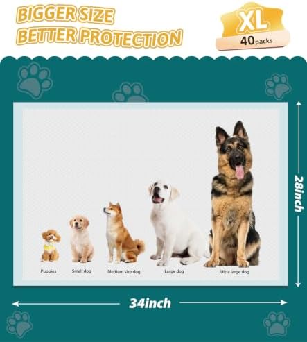 GWT Puppy Pads Extra Large 28x34 Inch - 40 Count Dog Pee Pads, Ultra Absorbent 5-Layer Leak-Proof Potty Training Pads for Dogs, Puppies, Cats & All Pets | XL Disposable Pee Pad Indoor Outdoor Use - Image 7