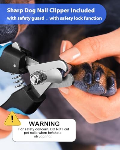YABIFE Dog Nail Trimmers and Dog Nail Clippers Kit, Whisper Quiet Electric Grinder with Light, for Small, Medium, Large Dogs, Cats Toenail Grooming, 3 Speeds - Image 2