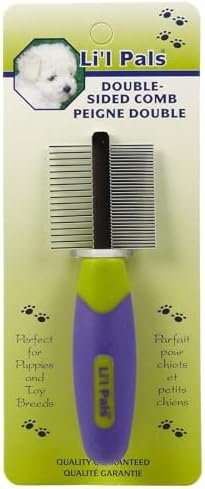Coastal Pet Li'l Pals Double-Sided Dog Comb - Tick & Flea Comb - Dog Grooming Brush for Small Breeds & Puppies - One Size - Image 2