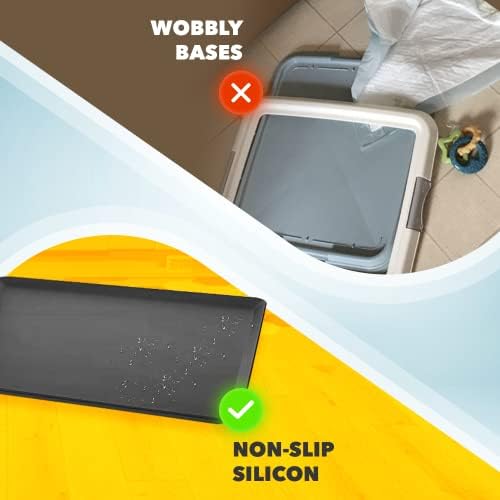Dog Pee Pad Holder - Fits Up to 24” x 24” Pee Pad - 1 Pack - Black - Image 2