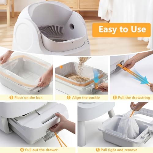 Litter Box Bags for PetPiv.o AutoScooper 11/12, 25.19x11.8in, 100 Count - Image 6