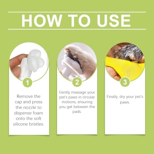 Dog Paw Cleaner Foam for Dogs & Cats, No-Rinse Waterless Paw Wash - Image 2